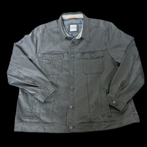 Tommy Bahama BORACAY JEAN JACKETTrucker Jacket XXL Gray Tencel Cotton Blend NWOT - Picture 3 of 9